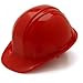 Pyramex Safety Products HP14020 Sl Series 4 pt. Snap Lock Suspension Hard Hat, Red