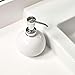 iDesign York Ceramic Soap Pump, Dispenser Holds 10 oz. for Kitchen, Bathroom, Sink, Vanity, 3.5