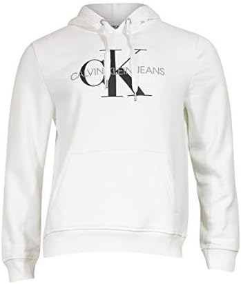 calvin klein white hoodie mens