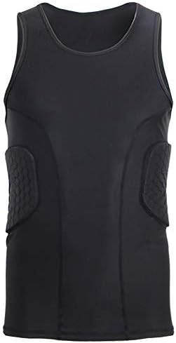 Sharebeauty Men's Padded Football Protecitve Gear Set Training Suit Rib Protector