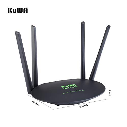 Router-4GLTE-WiFi-300MbpsKuWFi-Routercon-Ranura-Compatible-con-la-mayoria-de-operad-para-Tarjeta-SIM-con-una-Potente-Antena-4pcs-sin-Necesidad-de-configuracionRouter-WiFi-Cat4-Compartir-32-usuarios