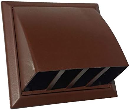 Domus 4902B Cowled Extractor Fan Grille with Damper 100mm / 4 Inch (Brown)