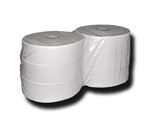 Jumbo toiletpapier, grote rollen, jumborollen, toiletpapier, recycling, 2-laags, ca. 60% wit, lengte ca. 360 m, diameter… - Afbeelding 3