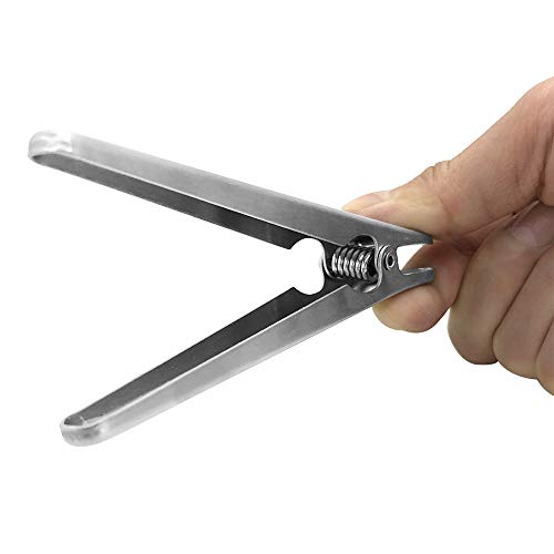 8 Packs Stainless Steel Chip bag Clips, DanziX 4.45Inch Length Jaw Sealing Clip for Reusable Storage Box/Food/Bread/Coffee Bags, Kitchen and Office Usage