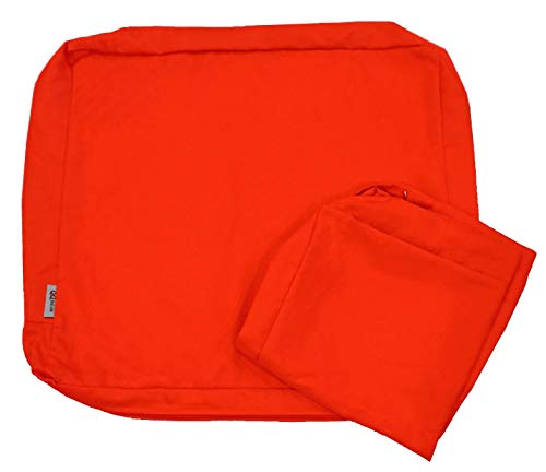 QQbed Outdoor Patio Chair Washable Cushion Pillow Seat Covers Extra Large 24"X22"X4" - Replacement Covers Only (24"X22"X4" 6 Pack, Tango) - Thumbnail 2