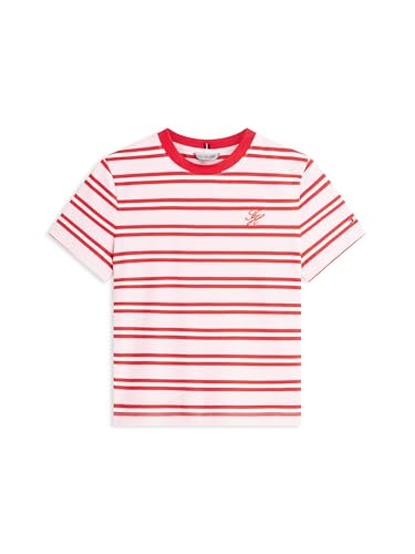 T-Shirt Th Script Reg C-NK SS Ww0Ww47809 pour Femme, Rose, XS