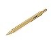 TROIKA CONSTRUCTION SQUARE - PIP24/AB - Multitasking ballpoint pen - for architects- centimetre-/inch ruler - spirit level - brass- matt - polished - antique brass - TROIKA-original