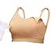 Hands Free Pumping and Nursing Bra, Lupantte Adjustable Breast Pump Bra, Comfortable Breastfeeding Bra for Breast Pumps .(Skin, Large)