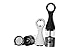 Salt and Pepper Bottle Opener Manual Grinder By TessenWare - Certified BPA FREE [Food Safe Plastic] [Brushed Stainless Steel] Adjustable Coarseness Setting with Ceramic Grinder Tip. (2, Black & White)