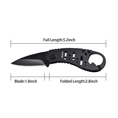 Promithi Utility Pocket EDC Folding Knife with Bottle Opener & Clip