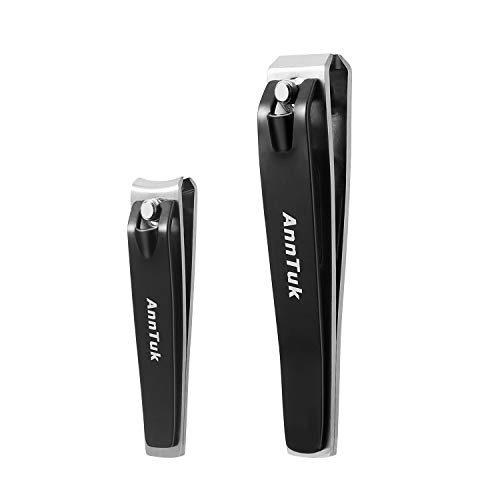 Nail Clippers Set, Fingernail Clipper and Toenail Clipper with Elegant Gift Box, Black