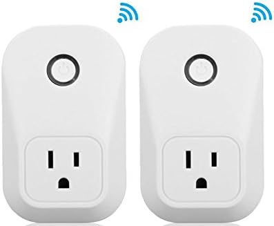 Wifi Smart Plug Boaz Wireless Outlet No Hub Required Smart Timing Socket, Wireless Remote Control Your Devices Work with Alexa ,Google home,IFTTT.(2 Packs）