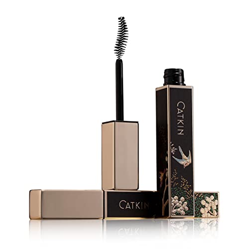 CATKIN Mascara Black for Sensitive Eyes, Waterproof Mascara Black Volume and Length, Nourish Primelash mascara, Create Longer and Thicker Looking Lashes for women