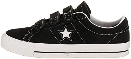 converse one star pro 3v black & white skate shoes