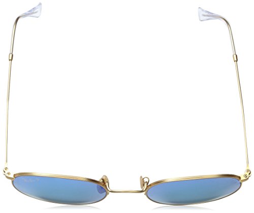 Ray-Ban Metal Polarized Round Sunglasses, Matte Gold, 53 mm