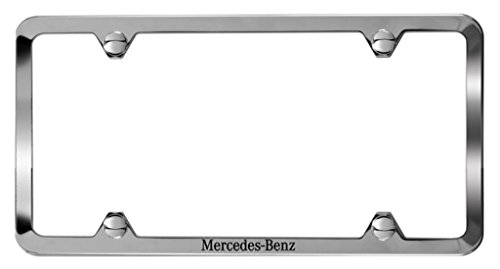Genuine mercedes slimline frame with mercedes-benz etching polish…