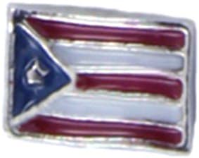 Floating Locket (Puerto Rican Flag) by BG247