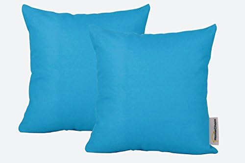 HomeChain Coach Solid Color Home Funny Cushion Pillowcase Cavas Cover,2-Piece Skyblue