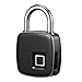Fingerprint Padlock, Alloet Waterproof Keyless Anti-Theft Padlock, Suitable for Door, Cabinet, Backpack, Cargo, Bike, Luggage, Support USB Charging