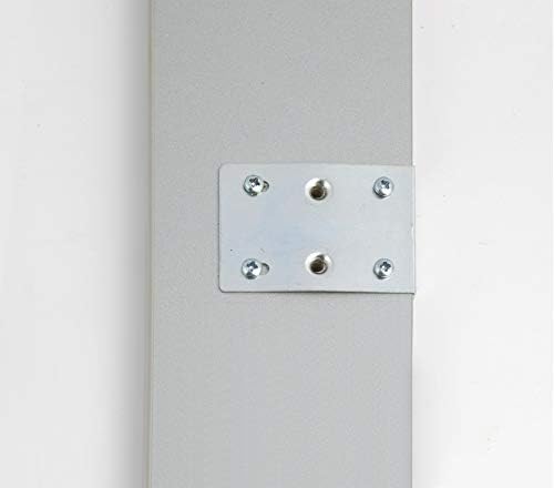 Kitchen Cupboard Door Hinge Repair KIT Includes 2 Plates and Fixing Screws - Silver - Image 4