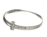 Inspirational Hammered Cross Engraved Bracelet with a Prayer Card by Jewelry Nexus