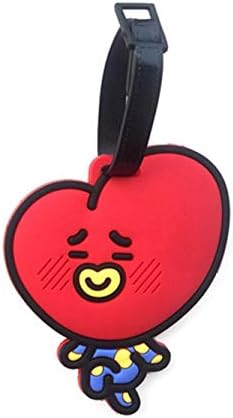 Fanmuran Kpop V Jungkook Cooky tata Cute Cartoon Bulletproof boy Travel Luggage Baggage Tags Name Bag Card Holder Bag Suitcase Labels (TATA)