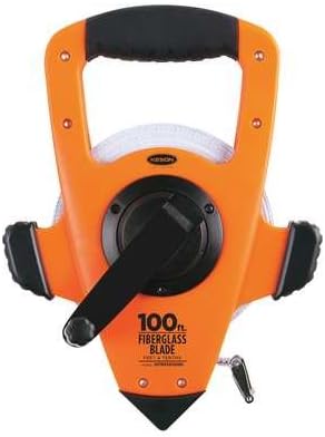 Long Tape Measure, 1/2 in x 100 ft, Orange