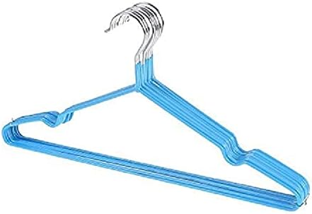 Iknow non-slip metal adult shirt trouser coat hook hanger sky blue