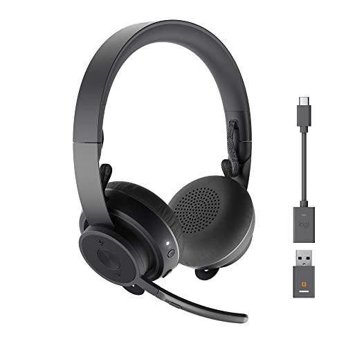 Logitech Zone 900 Casque Circum-Auriculaire Sans Fil Bluetooth avec Micro Anti-Bruit, Peut Se Connecter Jusqu'à 6 Appareils Sans Fil avec Récepteur Accès Rapide à Anc et Bluetooth - Gris