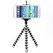 Case Star Octopus Style Portable and adjustable Tripod Stand with Mount / Holder for iPhone, Cellphone ,Camera with Case Star Velvet Bag (Medium tripod (M) - Black & White with mount (L))
