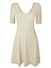 TAM Ware Women's Sophisticated Slim Fit Short Sleeve Flare Skater Dress