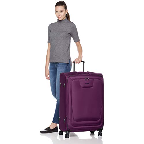 Amazon Basics 2 Piece Expandable Softside Spinner Luggage Suitcase With