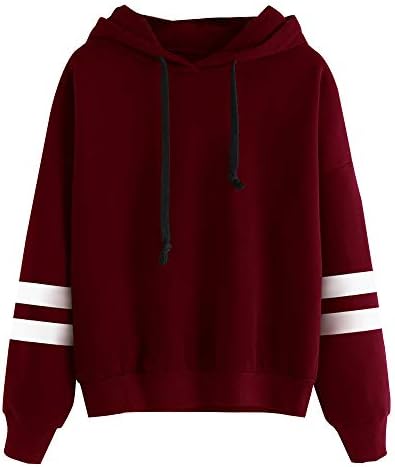 Women's Simple Style Casual Loose Long Sleeve Hoodie Sweatshirt Jumper Hooded Pullover