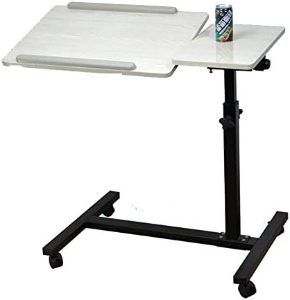 Folding desk Tiltable Overbed Bedside Table with One-Touch Height Adjustment Feature 2 Colors 675062~100cm (Color : B)