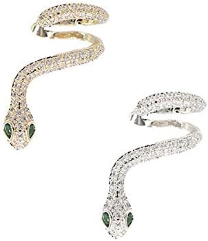 Amazon 片耳用 ピアス 18k 金メッキ パヴェジルコン キュート ヘビ デザイン 蛇 爬虫類 ゴールド シルバー アンティーク 可愛い スネーク 動物 右耳用 ゴールド ピアス 通販