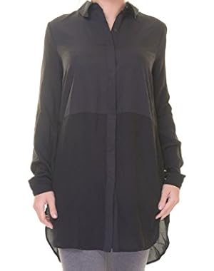 Jessica Simpson Haylan Button-Up Tunic-BLACK