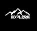 Explore Hiking Camping Vinyl Decal Sticker | Cars Trucks Vans Walls Laptops Cups | White | 6.5 inches | KCD943