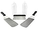 Griddle Tools Cooking Set 5-Piece w/ Scraper, 2 Spatula Turners & 2 Squeeze Bottles for Flat Top Grill, Griddle & Hibachi Cooking