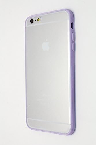 EZstation "LAVENDER / PURPLE" i6 4.7 inch Snap-On Unique Candy Color Boarder Rim With Semi Clear Back Case for APPLE iPHONE 6 4.7" Gel Jelly Rim With Clear Back Cover Skin Case
