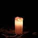 Etronic Real Wax 3D Dancing Flame Tear Wave Shaped Flickering Flameless Battery Powered LED Pillar Dripless Motion Candle, 3