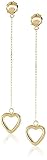 10k Yellow Gold Heart Dangle Earrings