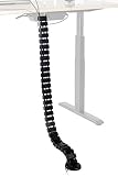 VIVO Vertebrae Cable Management Kit | Height Adjustable Desk Quad Entry Wire Organizer (DESK-AC01C)