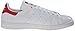 adidas Men's Originals Stan Smith Sneaker, White/White/Collegiate Red, 9 M US