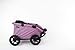 TRIOKID My First Kids Toy Wagon for Doll Trioswagon Grape Purple Deluxe Outdoor Doll Stroller Drawable Fabric with Adjustable Handle