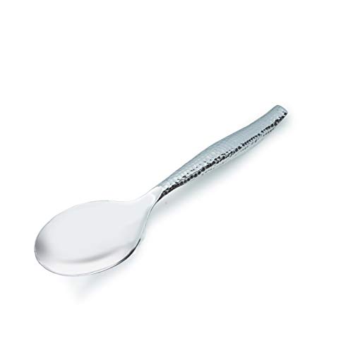 image for 12 Pack Heavy Duty Disposable Silver Plastic Serving Utensils - Large 