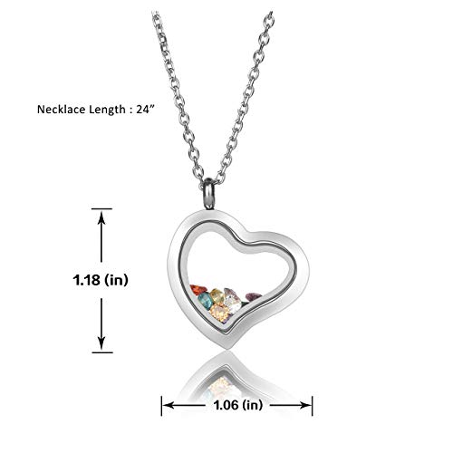 Collier Bouteille Ouvrable Jovivi – Pendentif Verre Et Acier Inox Pour Message Secret Ou Souvenir