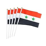 25 Pack Hand Held Small Mini Flag Syria Syrians