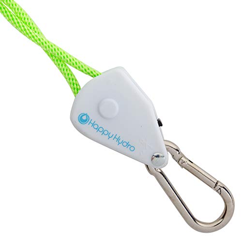 Happy Hydro - Ratchet Light Hanger - Heavy Duty 1/8" Rope - Hold 60lbs w/Each Hanger - 4 Pairs