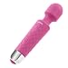 Luxsire Cordless Therapeutic Wand Massager Waterproof Elegant Power USB Rechargeable 8 Powerful Speeds & 20 Pulsating Patterns Vibration For Muscle Aches & Sports Recovery (Pink)