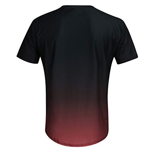 Men Hipster Hip Hop Elong Longline Crewneck T-Shirt Muscle Cotton Casual Tops Slim Fit Blouse Shirts